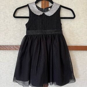 Children’s place Black Party Festive Dress Sequins, Sparkle, Tulle, Swiss Dot